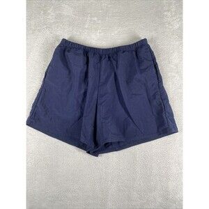LL Bean Hybrid Mesh Lined Swim Shorts Women's 12 regular Navy Blue Pockets